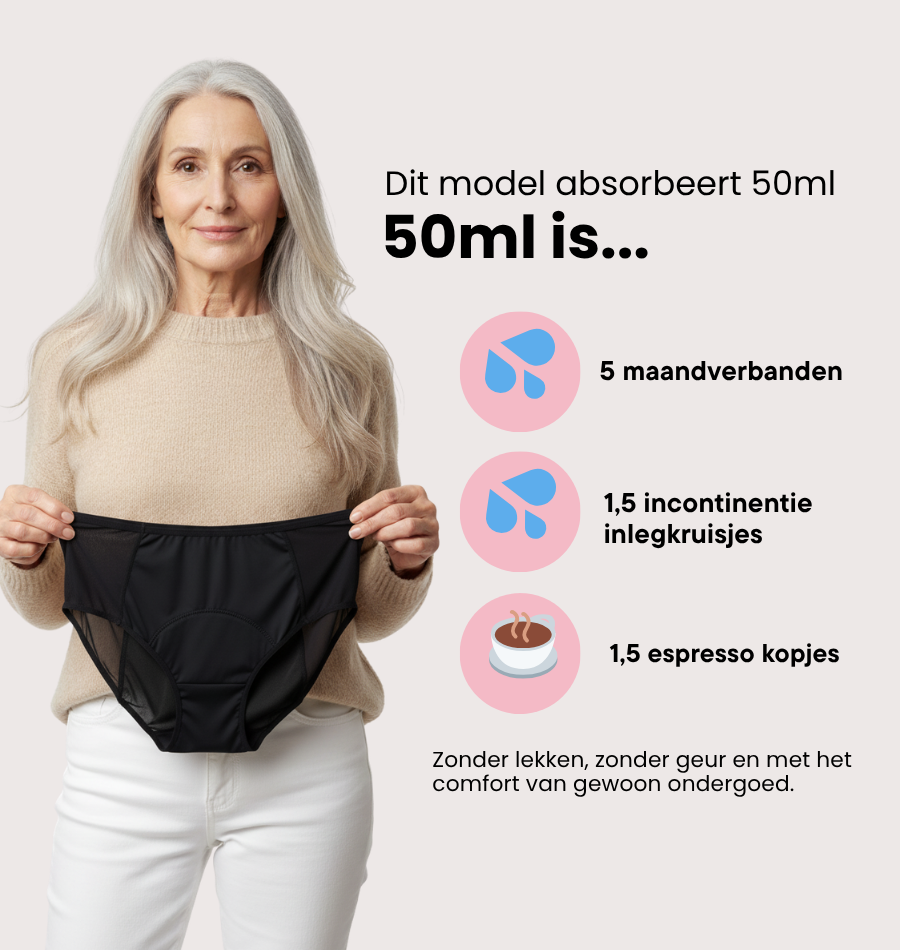 Brief met kant - Gemiddeld Urineverlies
