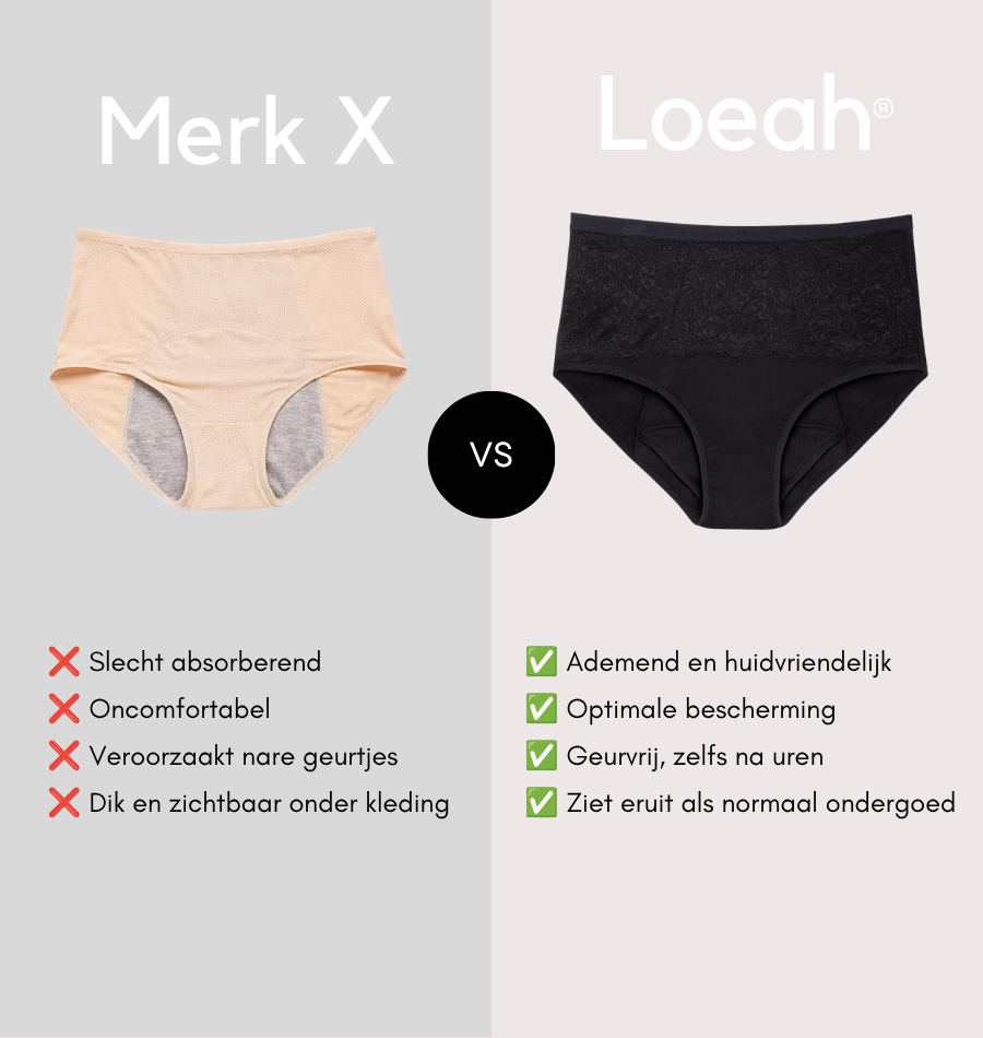 Brief met bloem kant – Extra Zwaar Urineverlies
